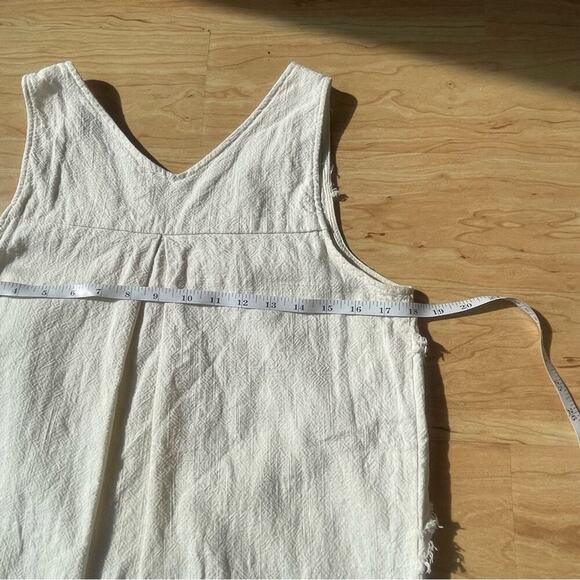 |Anthropologie| HD in Paris Cream & Mustard Asymmetrical Linen/Cotton Blend Top - Picture 7 of 8